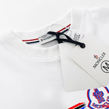 Side profile of Moncler luxury clothing with logo-detail design