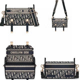 Side profile of structured signature women's handbag – women's designer-style accessory