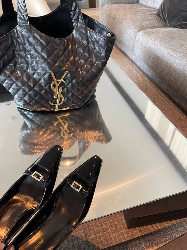 Full silhouette view of Saint Laurent luxury piece style No.004