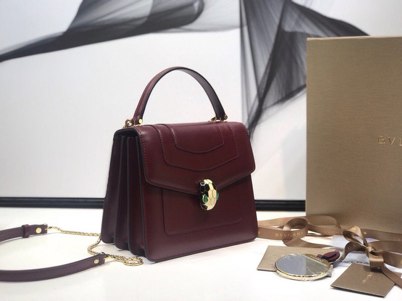 Contemporary Faux Leather Handbag - Refined Silhouette | Women's Luxury Handbag #1764 - styled full view (image 7) of designer-inspired handbag