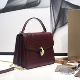 Contemporary Faux Leather Handbag - Refined Silhouette | Women's Luxury Handbag #1764 - styled full view (image 7) of designer-inspired handbag
