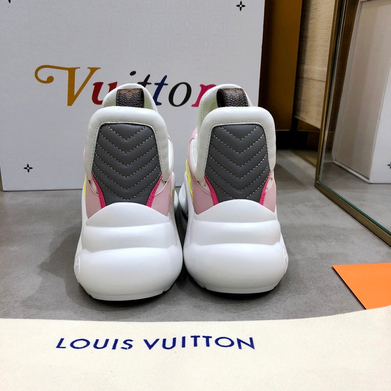 Louis Vuitton Grey Knee-High Boots - Heel Detail View