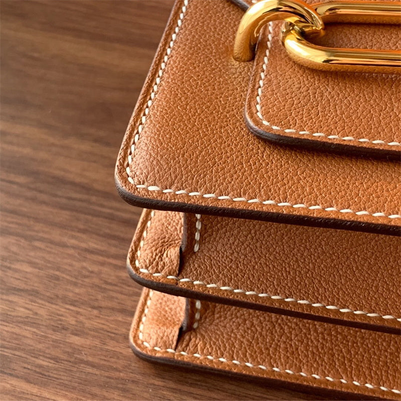  contemporary satchel detail view showing craftsmanship