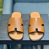 Hermès Beige Loafer Flats - Back View