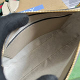 Side view of contemporary structured handbag