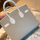 Polished bag shown from front angle