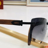 Close-up detail view of Cartier unisex sunglasses