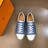 Hermès Tan Chunky Platform Sneakers - Side Profile View