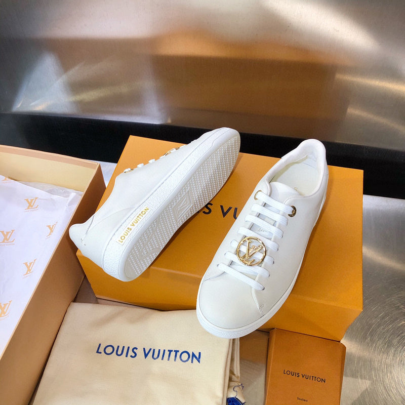 Louis Vuitton luxury shoes detail shot