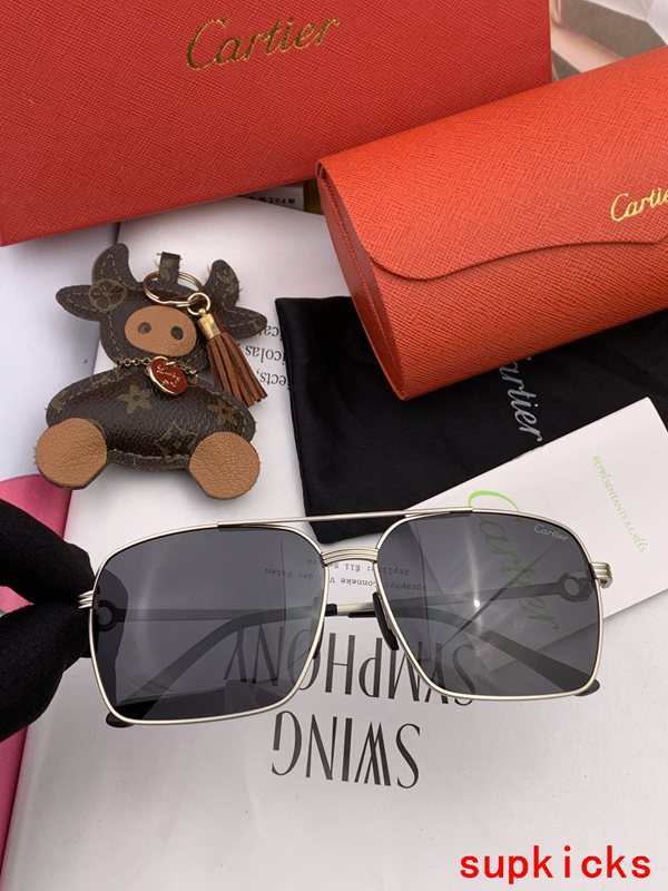 Angled view of Cartier unisex sunglasses