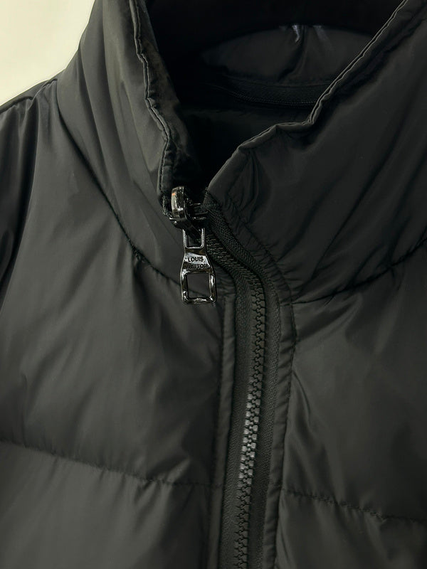 Side profile of Louis Vuitton luxury clothing with contemporary cut