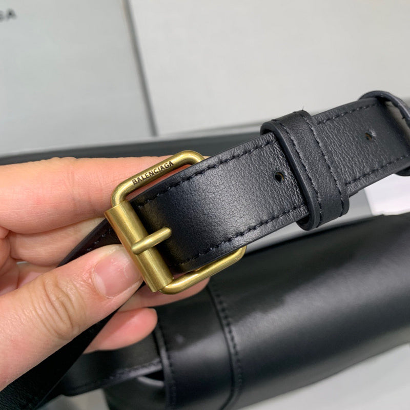 Polished Vegan Leather Handbag - Statement Silhouette | Women's Designer-Inspired Purse #514 - styled full view (image 7) of designer-inspired handbag