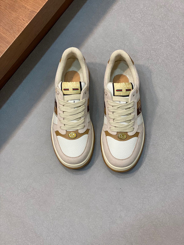 Gucci stone beige luxury sneakers view 6 chunky sole construction