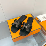 Hermes sandals Style 187 - close-up of premium leather craftsmanship