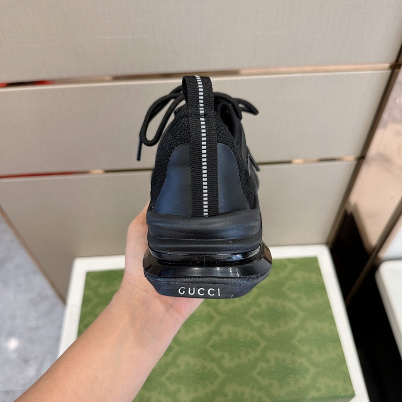 Gucci stone beige luxury sneakers view 5 bold athletic profile