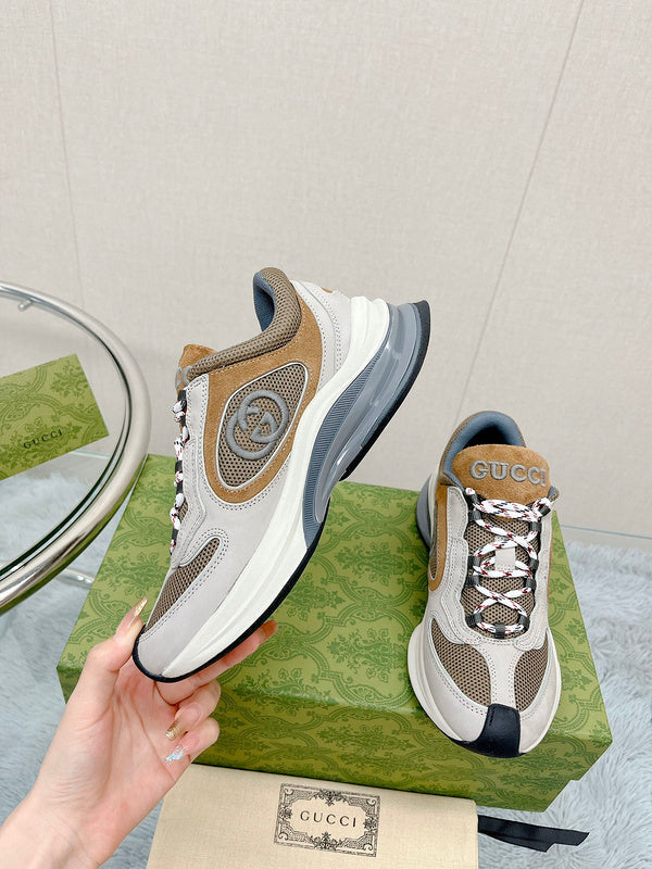 Gucci sneakers detailed view showing premium designer craftsmanship