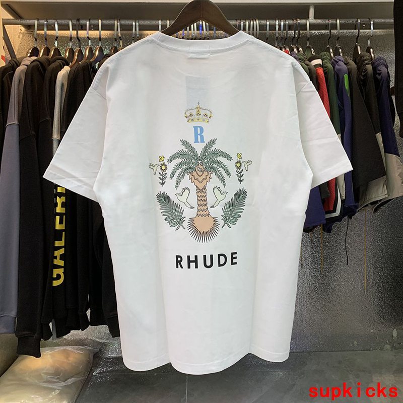 Side profile of Rhude luxury clothing with tailored silhouette