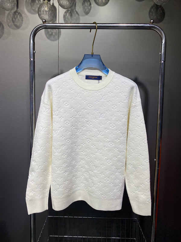 Side profile of Louis Vuitton luxury clothing with runway-inspired design