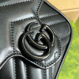 Handle and strap detail of everyday-luxe polished women's handbag – women's statement bag