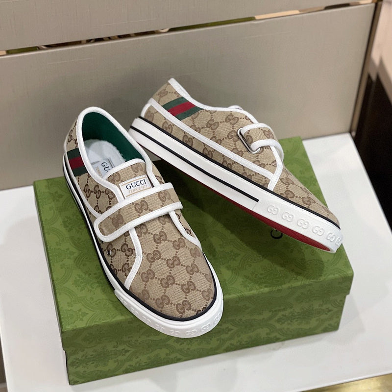 Gucci sneakers detailed view showing premium designer craftsmanship