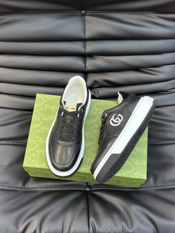 Gucci all-black luxury sneakers view 5 cushioned comfort fit