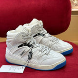 Gucci Designer sneakers in muted earth tones low-top design front view