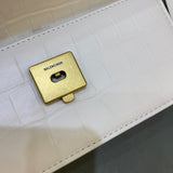 Structured Faux Leather Handbag - Understated Luxury Look | Women's Luxury Handbag #425 - styled full view (image 7) of designer-inspired handbag