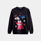 Back view of Louis Vuitton luxury clothing with label-forward styling