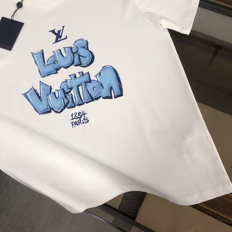 Back view of Louis Vuitton cotton t-shirt with label-forward styling