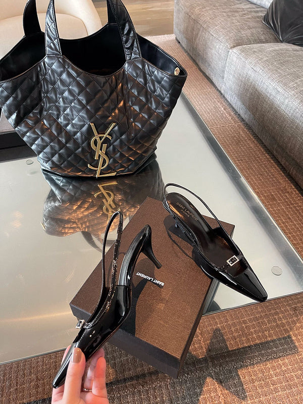 Close-up detail view of Saint Laurent luxury piece style No.109