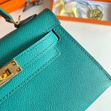 Side view of considered structured handbag