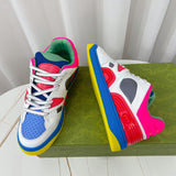 Gucci stone beige luxury sneakers view 4 bold athletic profile