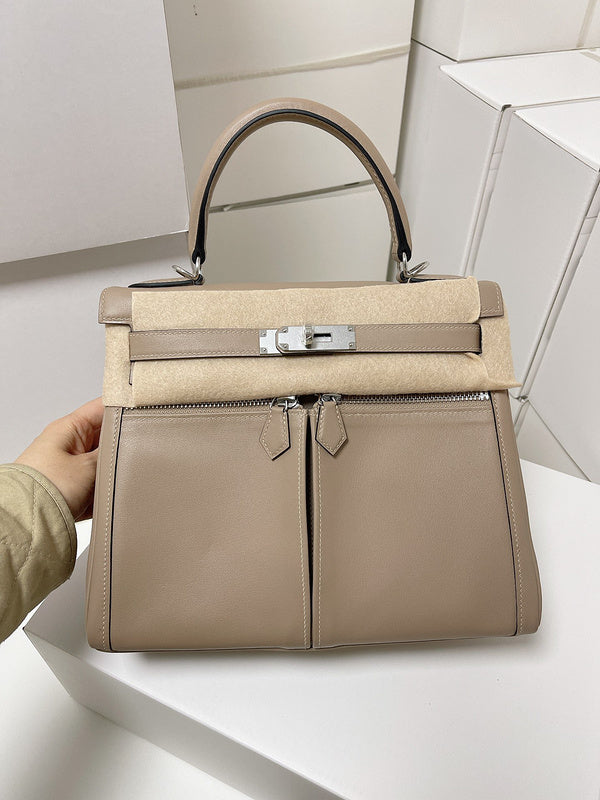 Close-up detail of sophisticated bag design
