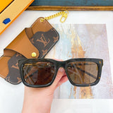 Lifestyle view of Louis Vuitton unisex sunglasses