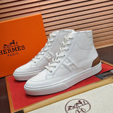 Hermès White Pointed-Toe Flats - Front View