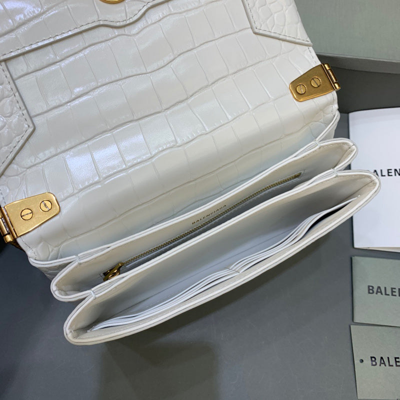 Statement Faux Leather Handbag - Modern Structured Build | Women's Luxury Handbag #429 - alternate angle view (image 8) of designer-inspired handbag