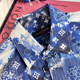 Close-up detail shot of Louis Vuitton luxury clothing with everyday silhouette