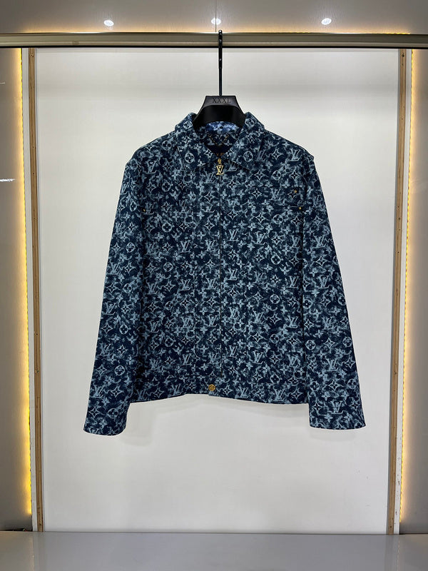 Front view of Louis Vuitton luxury clothing with runway-inspired design