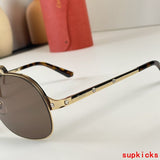 Close-up detail view of Cartier unisex sunglasses