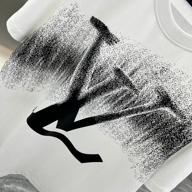 Flat lay presentation of Louis Vuitton cotton t-shirt with relaxed-fit cut