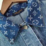 Flat lay presentation of Louis Vuitton luxury clothing with logo-detail design