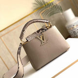 Side profile of modern refined women's handbag – women's designer-style accessory