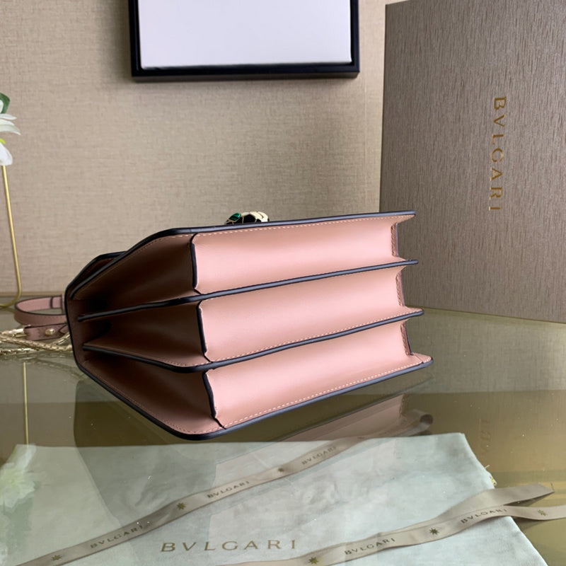 Classic Faux Leather Handbag - Polished Finish | Women's Luxury Handbag #1689 - back view (image 4) of designer-inspired handbag