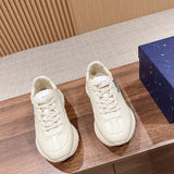 Side profile of Gucci classic monochrome sneakers heritage-inspired look