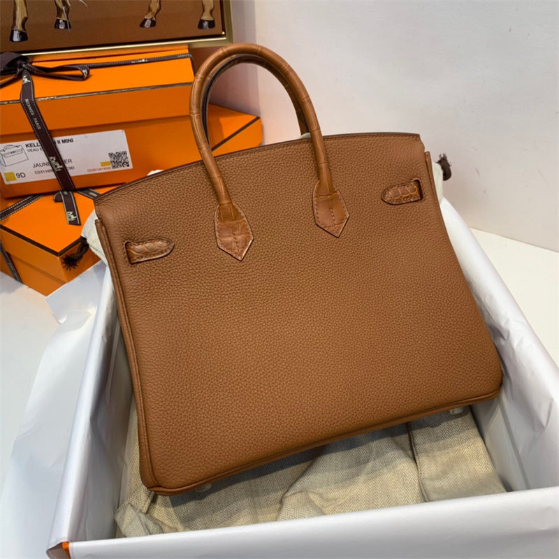 Side view of everyday-ready structured handbag