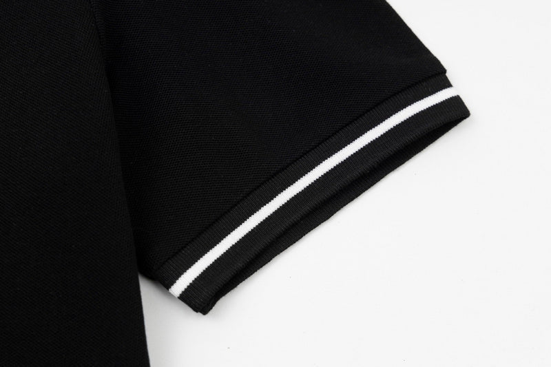 Front view of Polo cotton polo shirt with logo-detail design