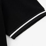 Front view of Polo cotton polo shirt with logo-detail design