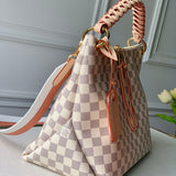 Side profile of classic everyday-luxe women's handbag – women's everyday handbag