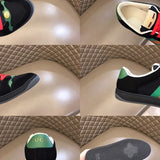 Side profile of Gucci clean off-white sneakers premium leather build