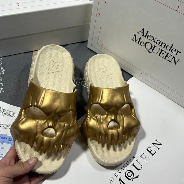 Alexander McQueen Black Loafer Flats - Sole Detail View